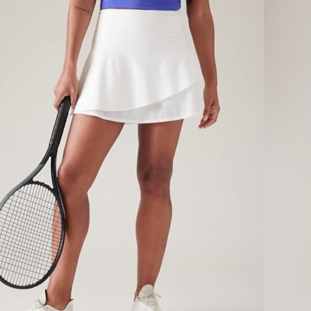 ATHLETA Ace Mesh Skort Jupe-Short White size XL